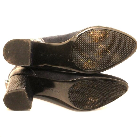 Bandolino Womens Sz 9M Stretch Ankle Boots Heels Shoes Black Leather Booties - Picture 9 of 9